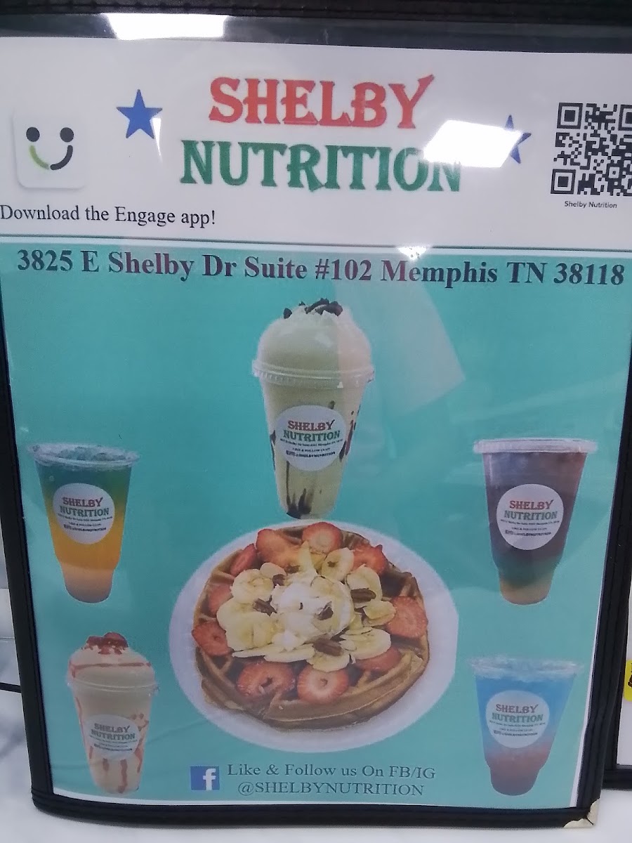 SHELBY NUTRITION menu board
