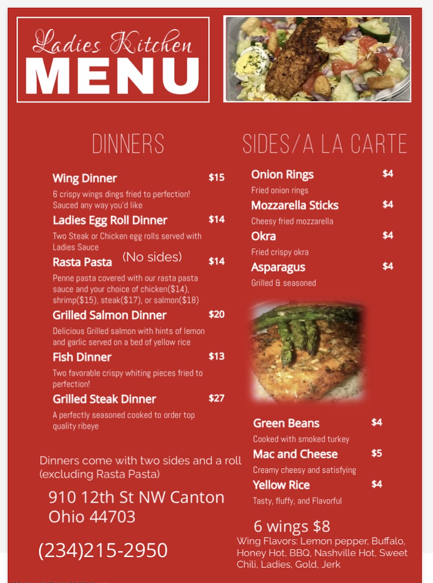 Ladies Kitchen menu board