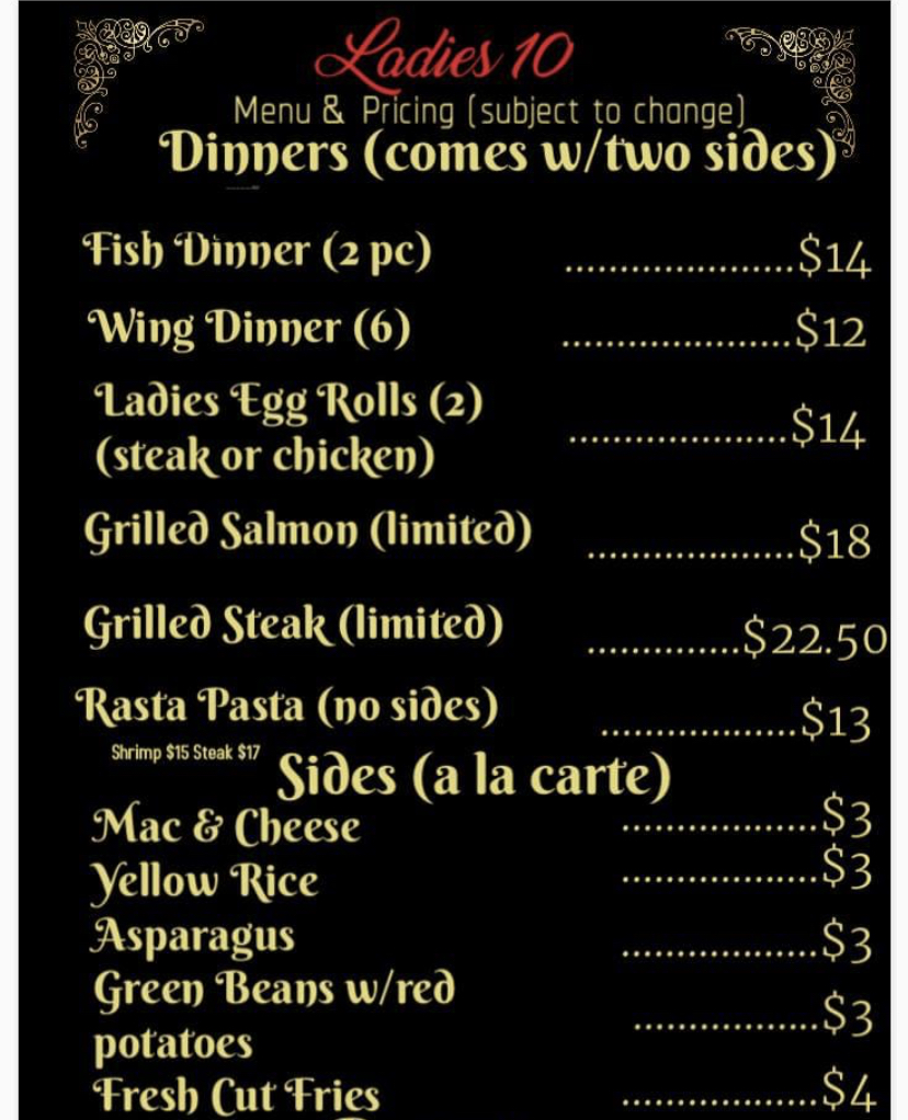 Ladies Kitchen menu board
