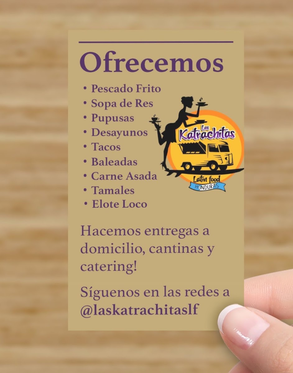 Las Katrachitas menu board