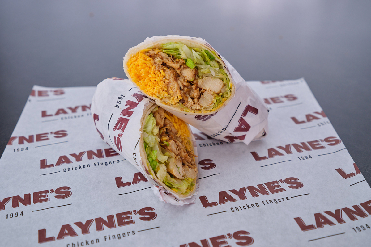 Layne's Chicken Fingers- Lewisville menu board