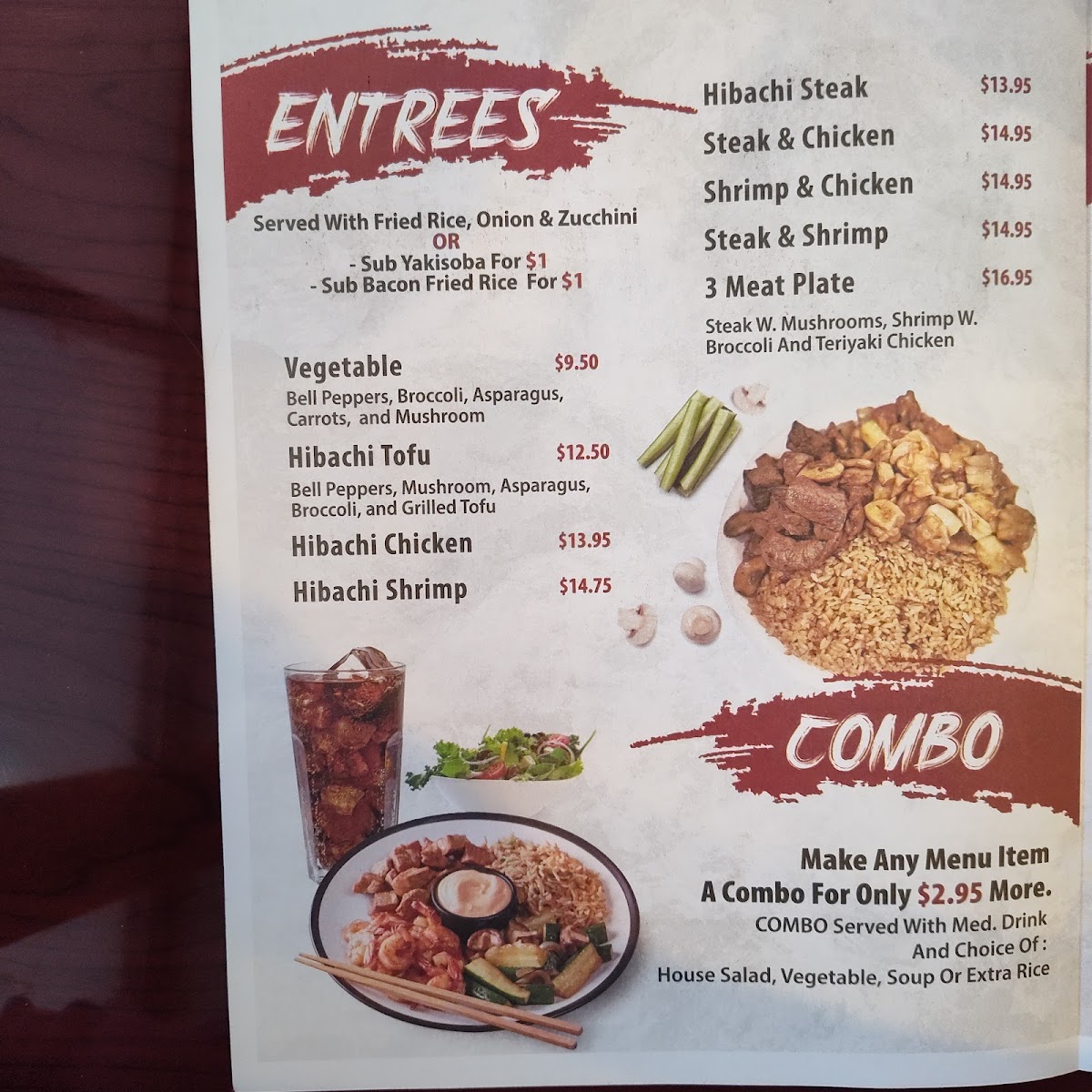Seasons of Tokyo menu board