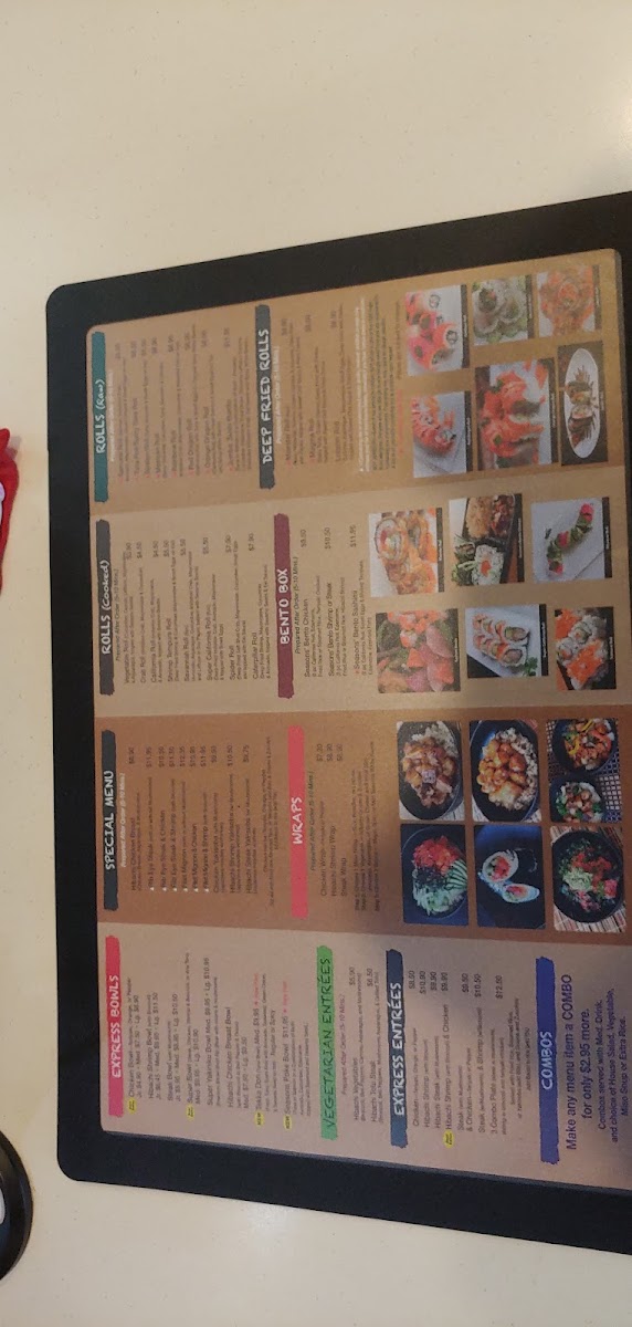 Seasons of Tokyo menu board