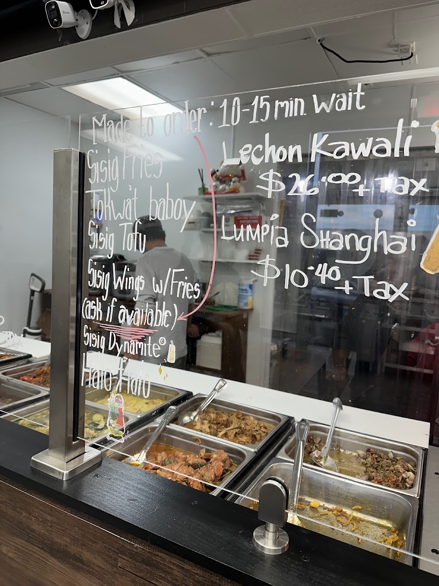 Capangan - Taste of Pampanga, Philippines menu board