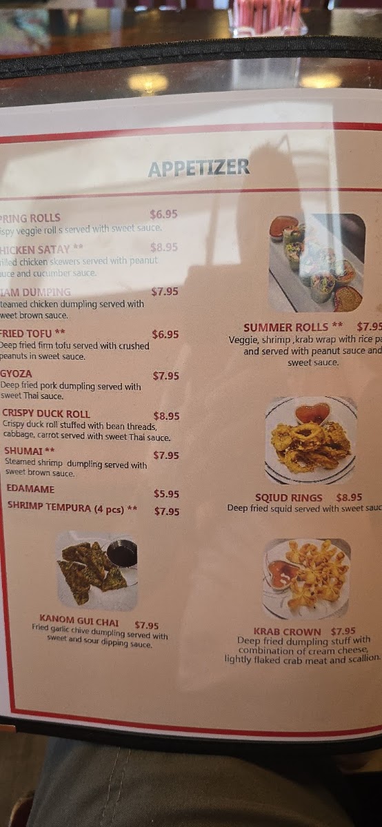 Noodle House by Royal Thai Cuisine (2 You) menu board