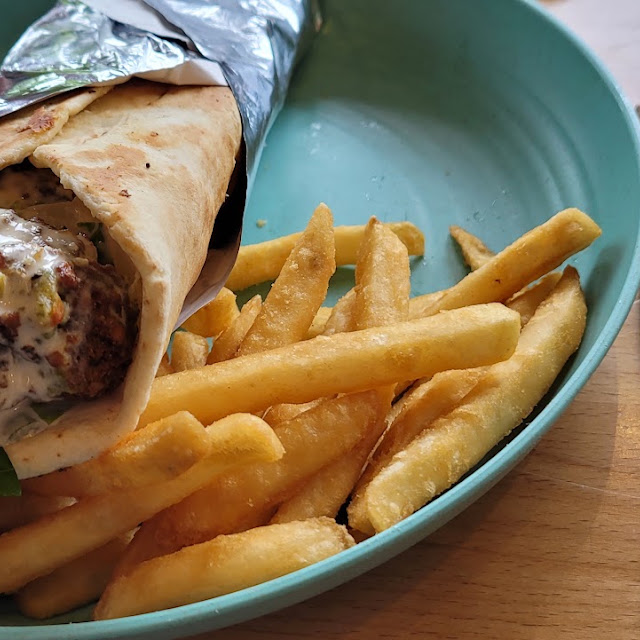 Beef Shawarma Wrap with Fries