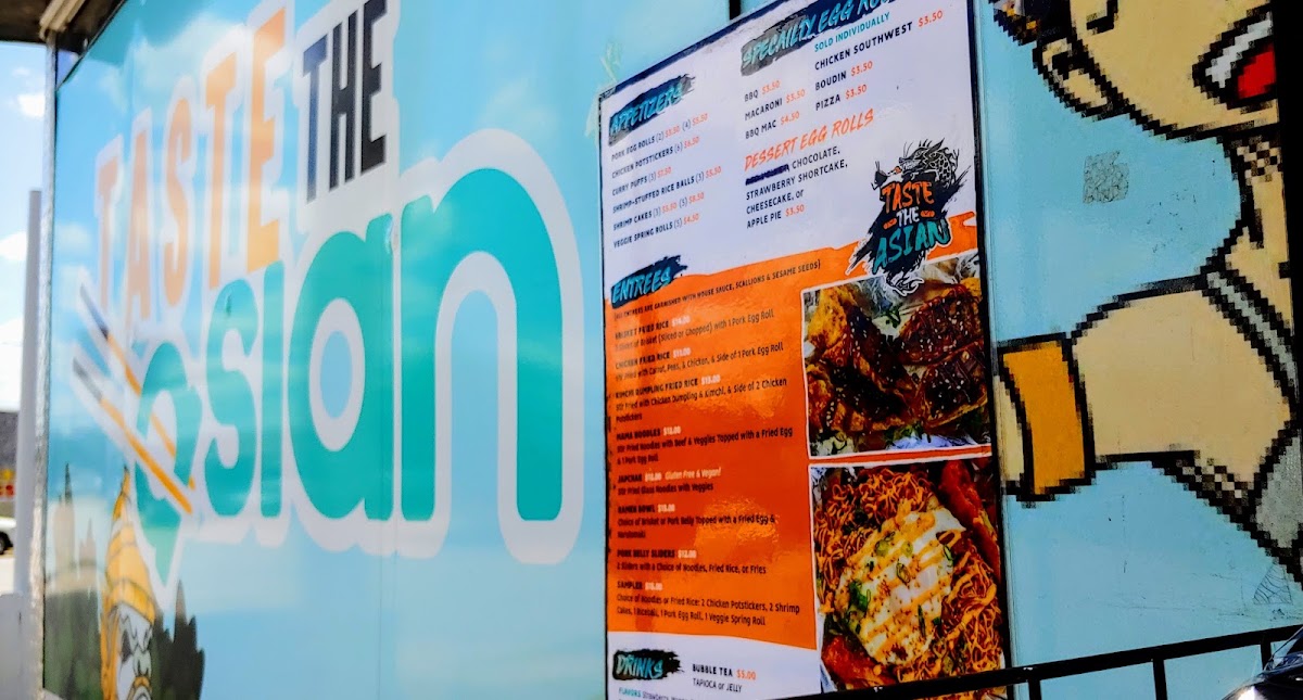 Taste The Asian LLC menu board