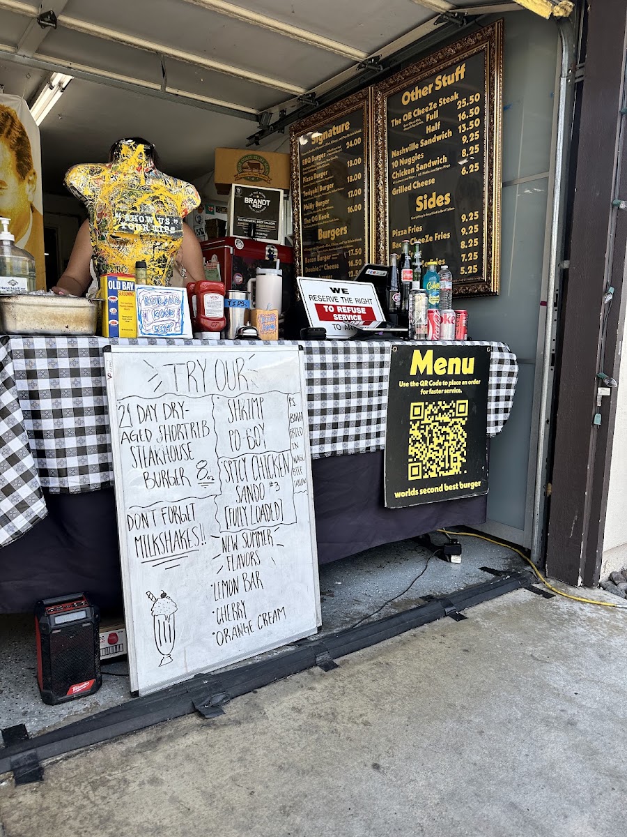 Burger Kook menu board