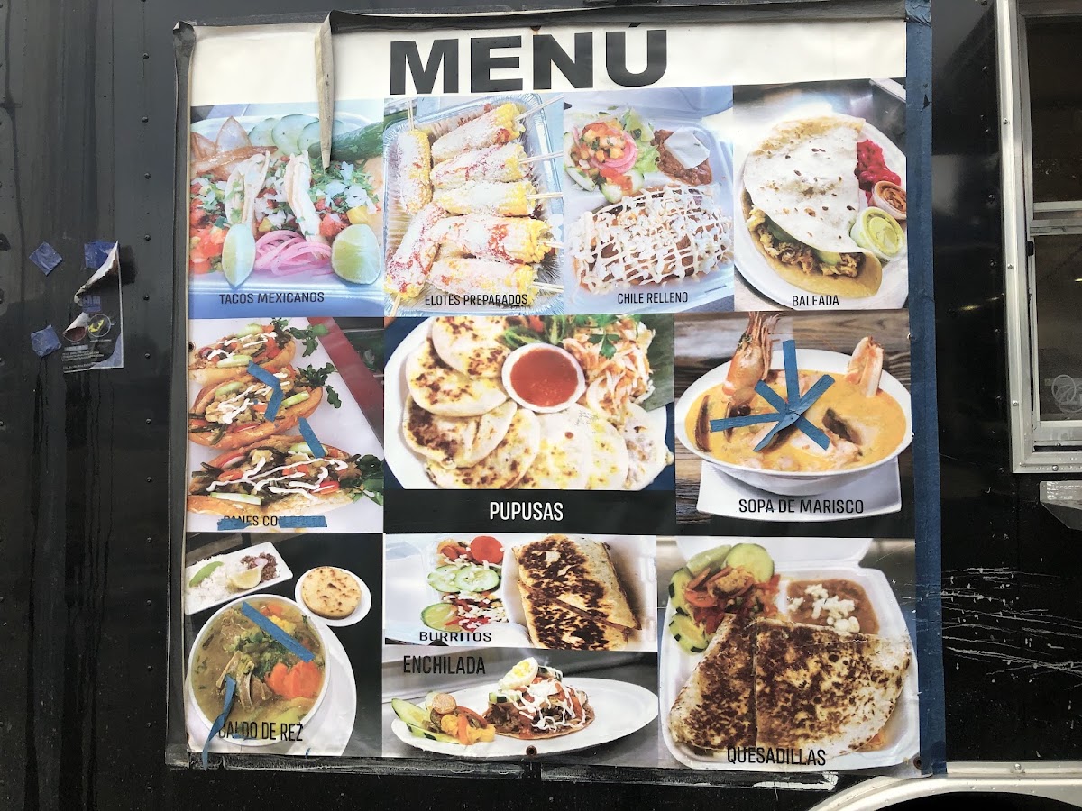 Cinco Estrellas menu board