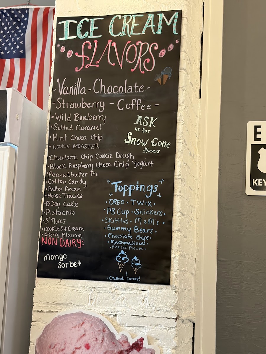 Carter & Ellie’s menu board