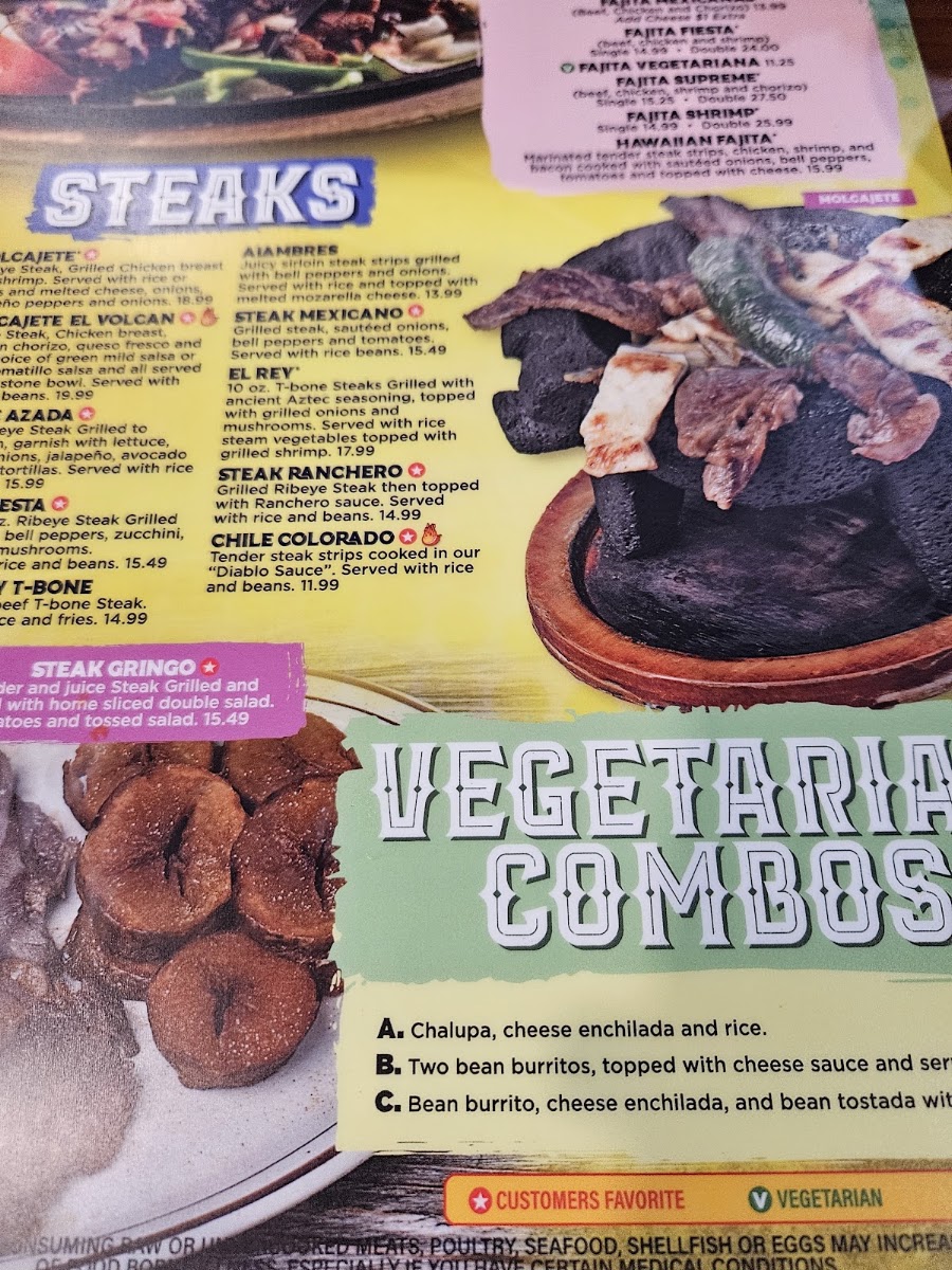 Fiesta Acapulco menu board