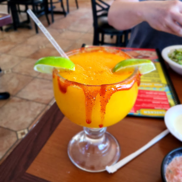 Peach Margarita with Chamot and Tajin
