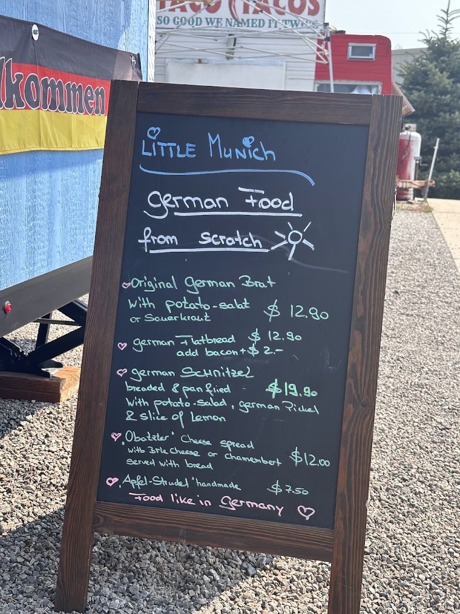Little Munich | German menu board