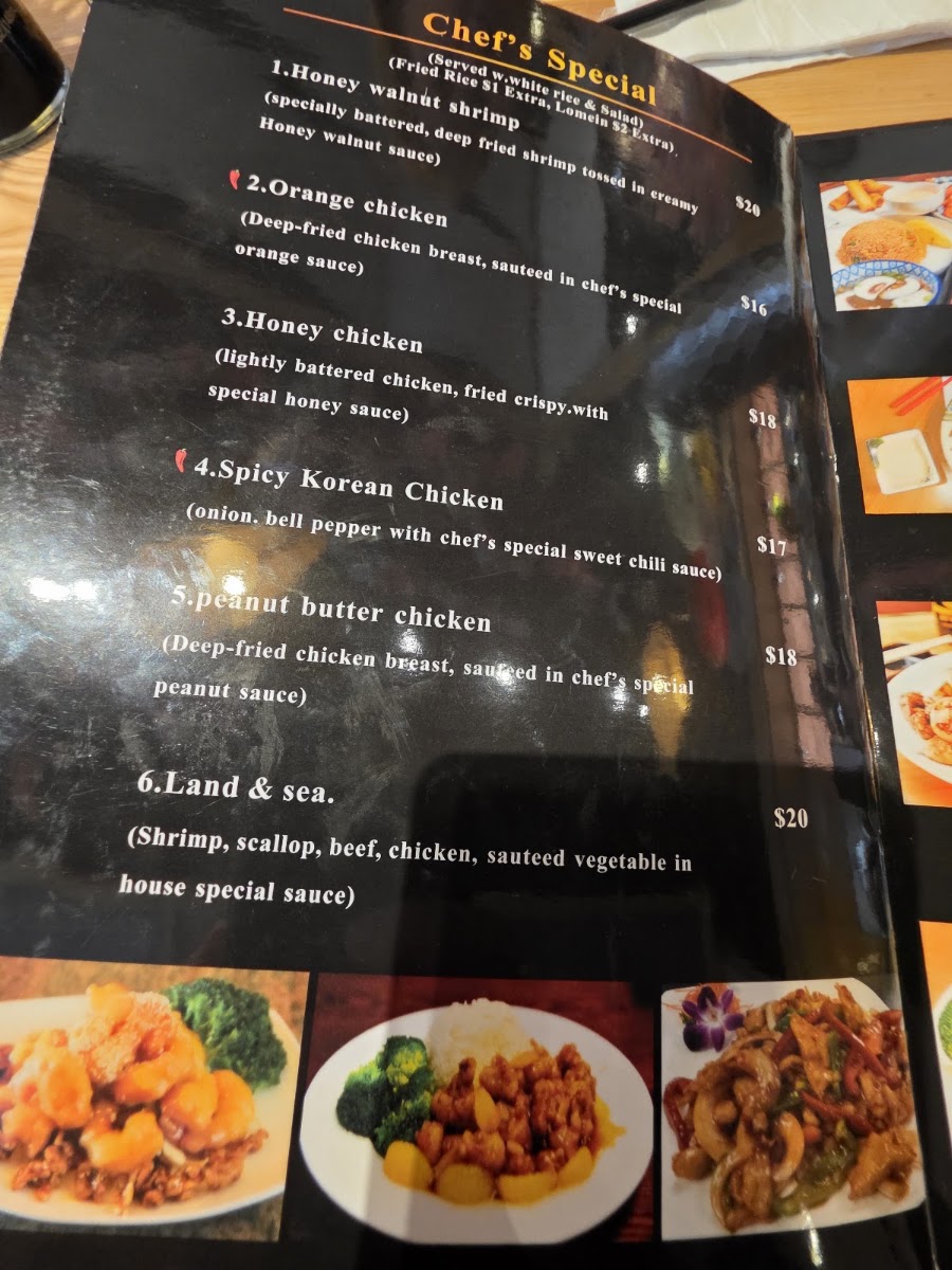 Osaka Japanese Fusion menu board