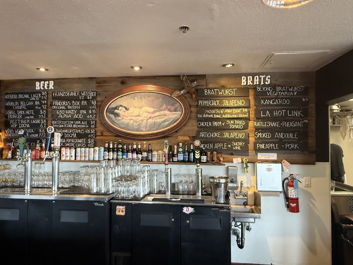 Your Mom's Haus menu board
