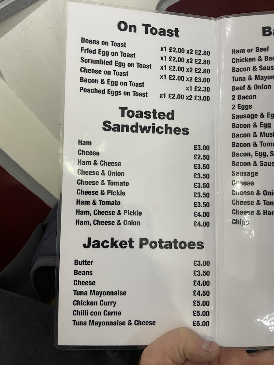 Fairways menu board