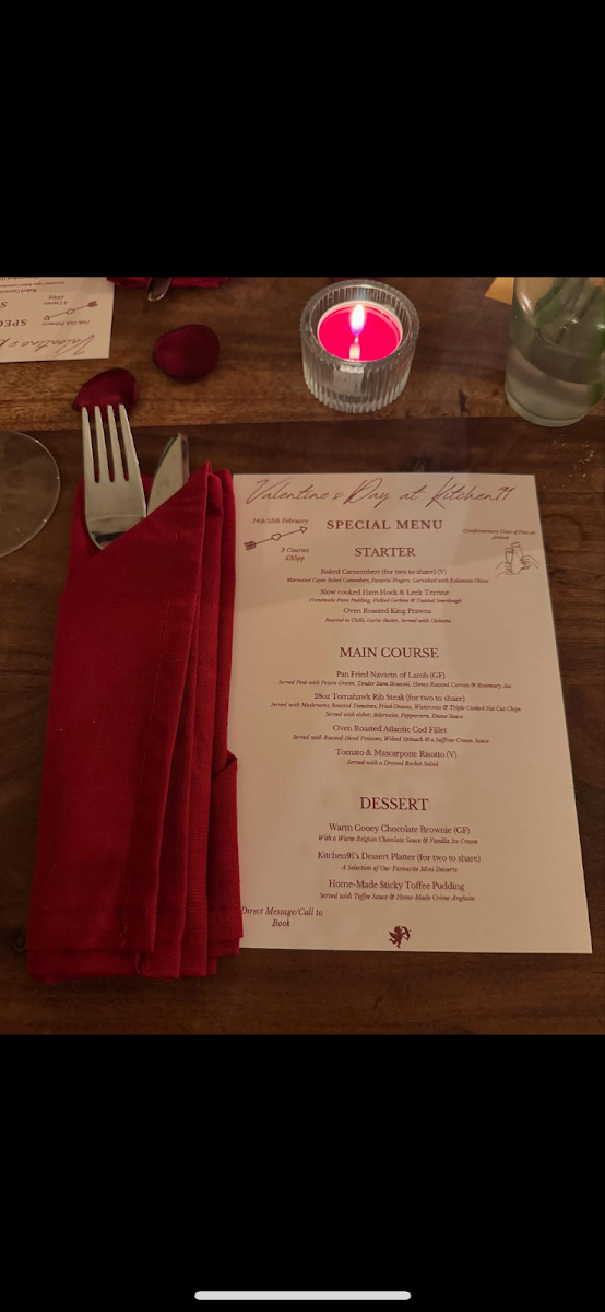 Kitchen91 menu board