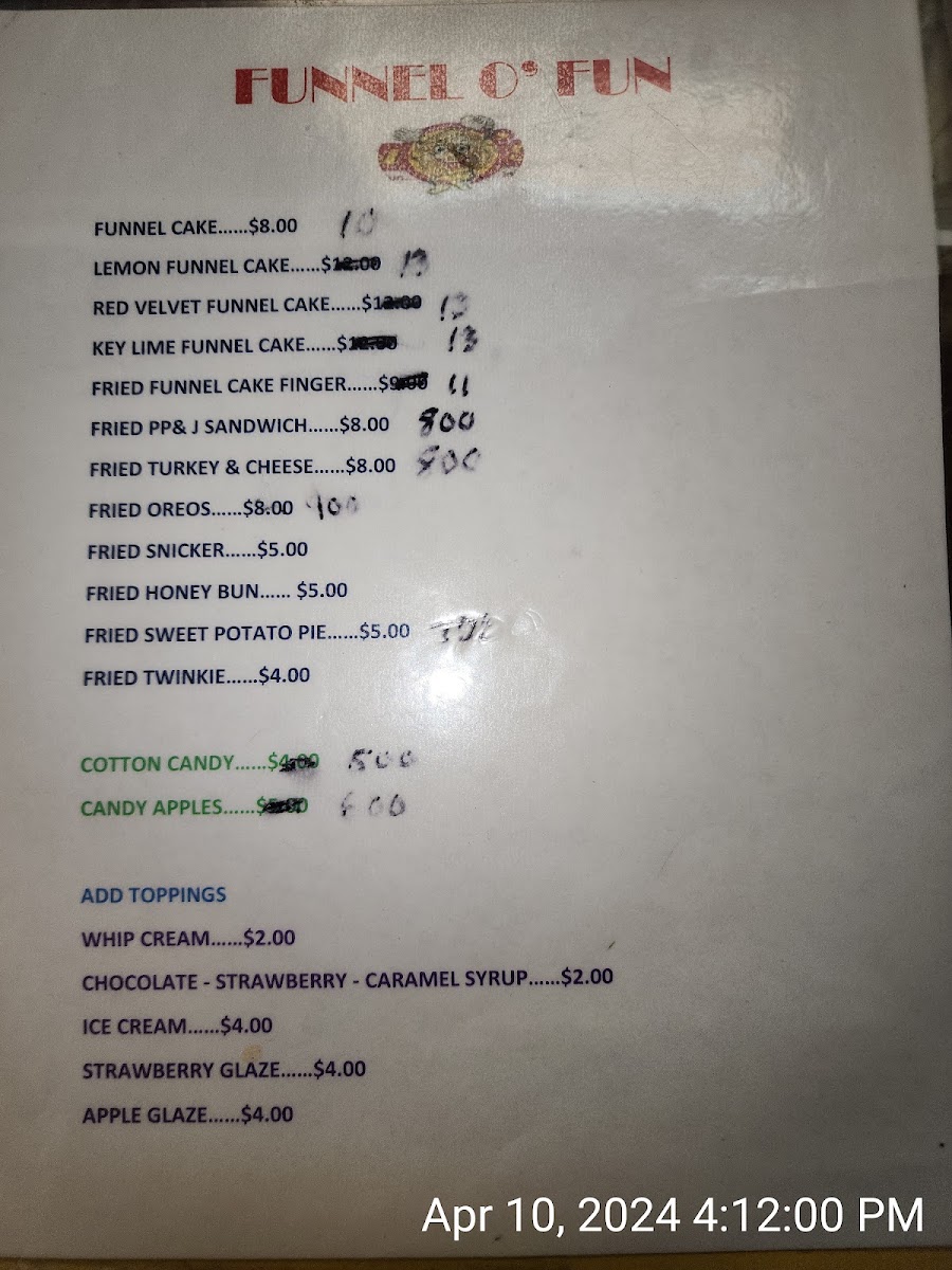 Funnel o fun menu board