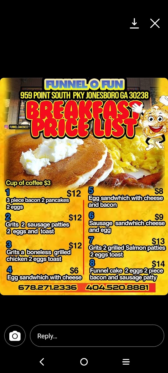 Funnel o fun menu board