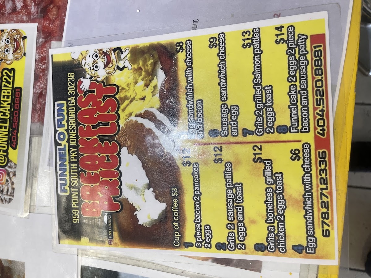 Funnel o fun menu board