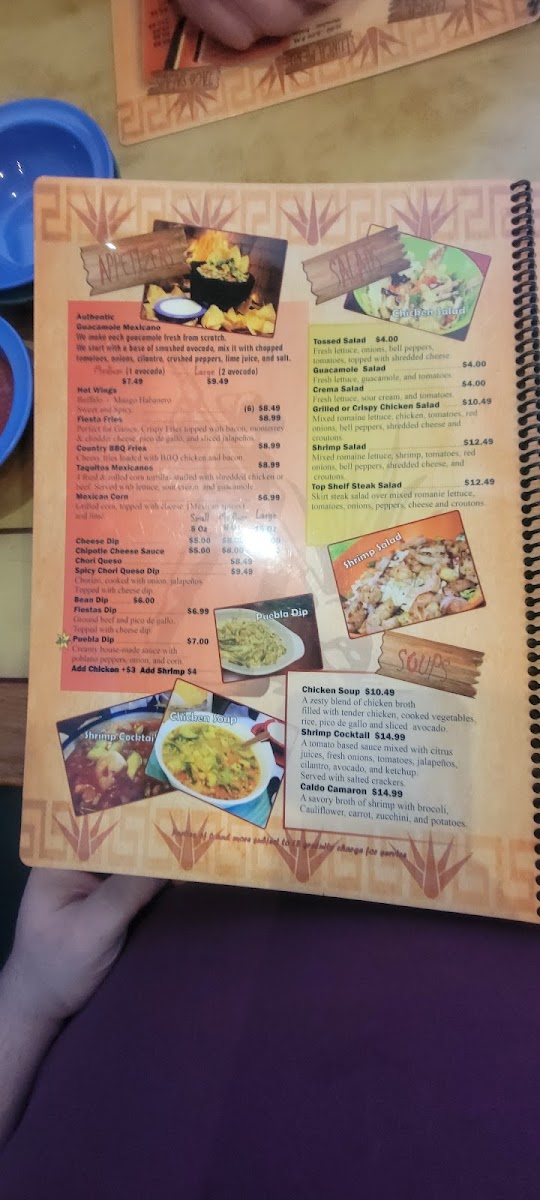 El Agave Mexican Grill - Holly Springs menu board