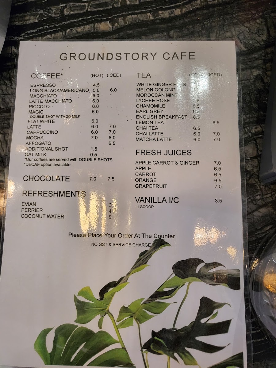 Groundstory menu board
