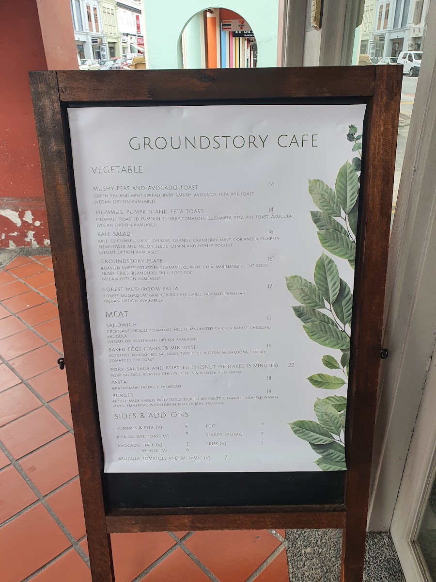 Groundstory menu board