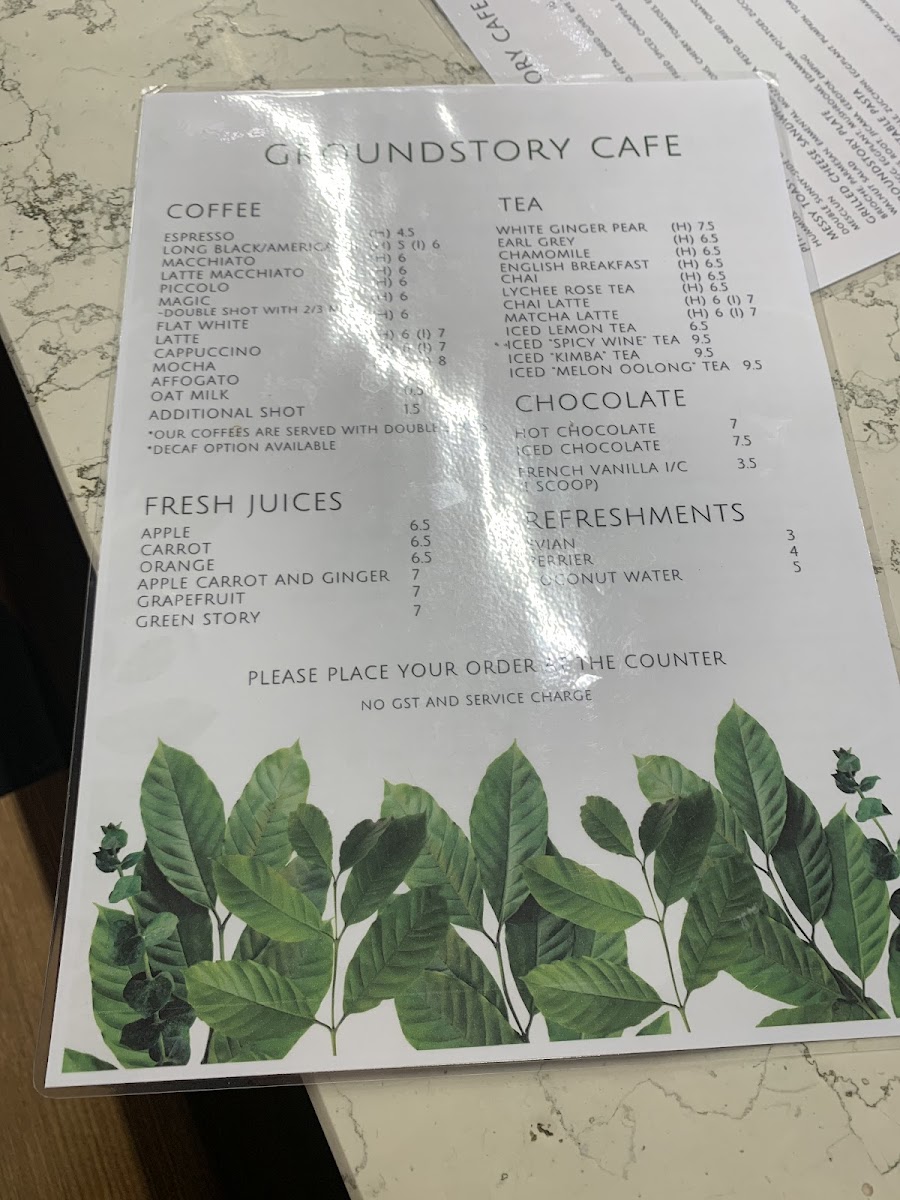 Groundstory menu board