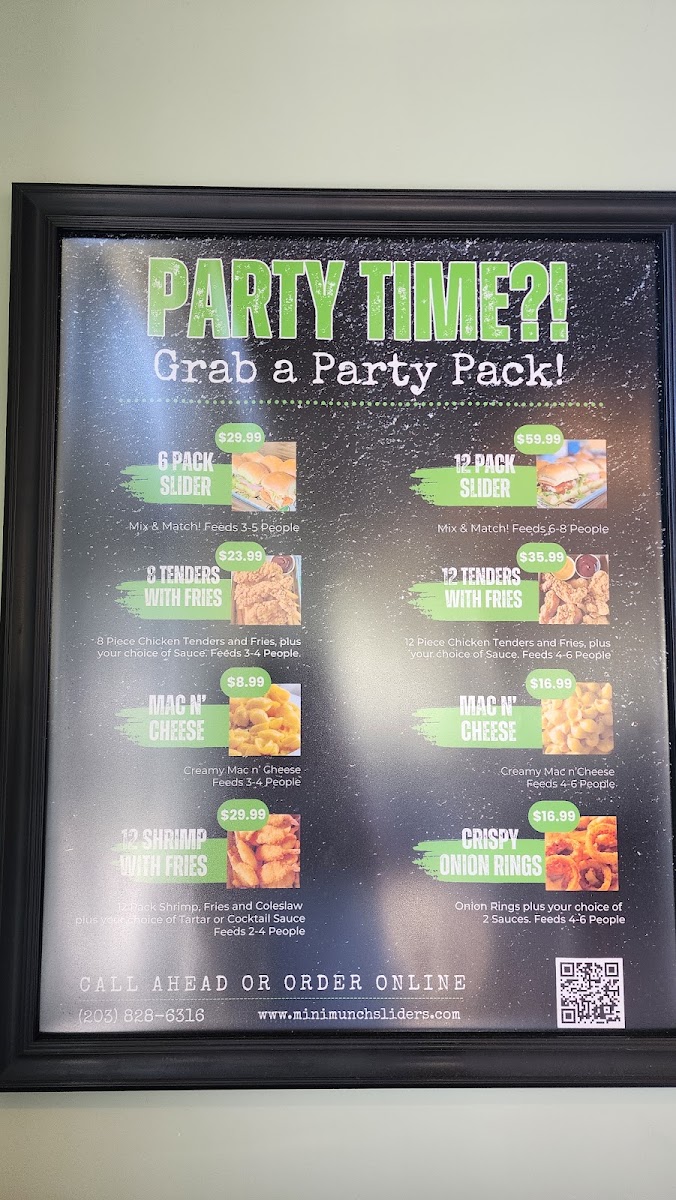 Mini Munch Sliders menu board