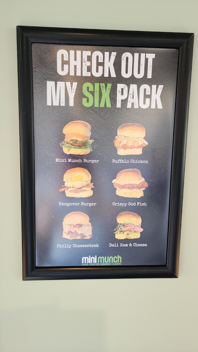 Mini Munch Sliders menu board