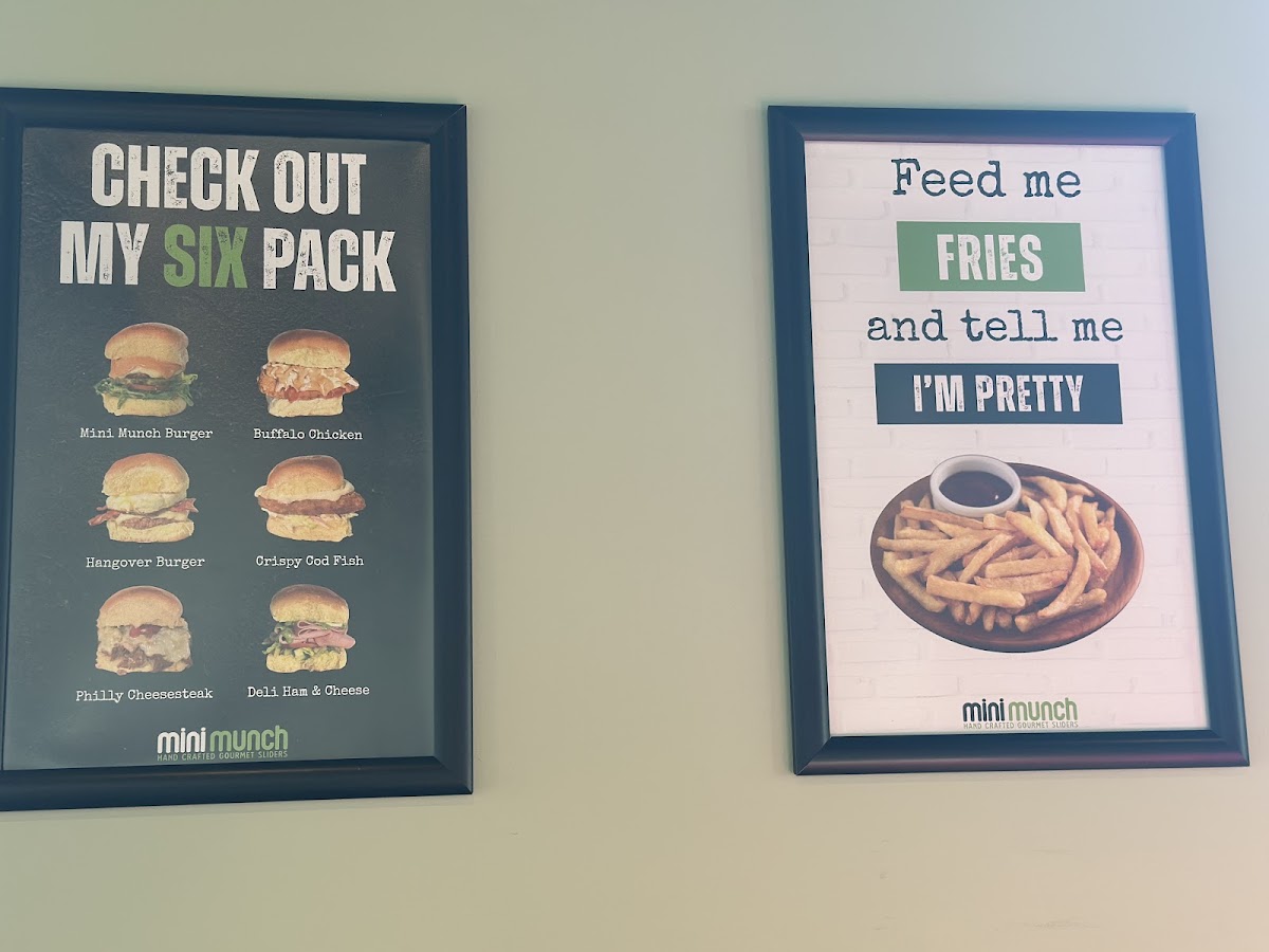 Mini Munch Sliders menu board