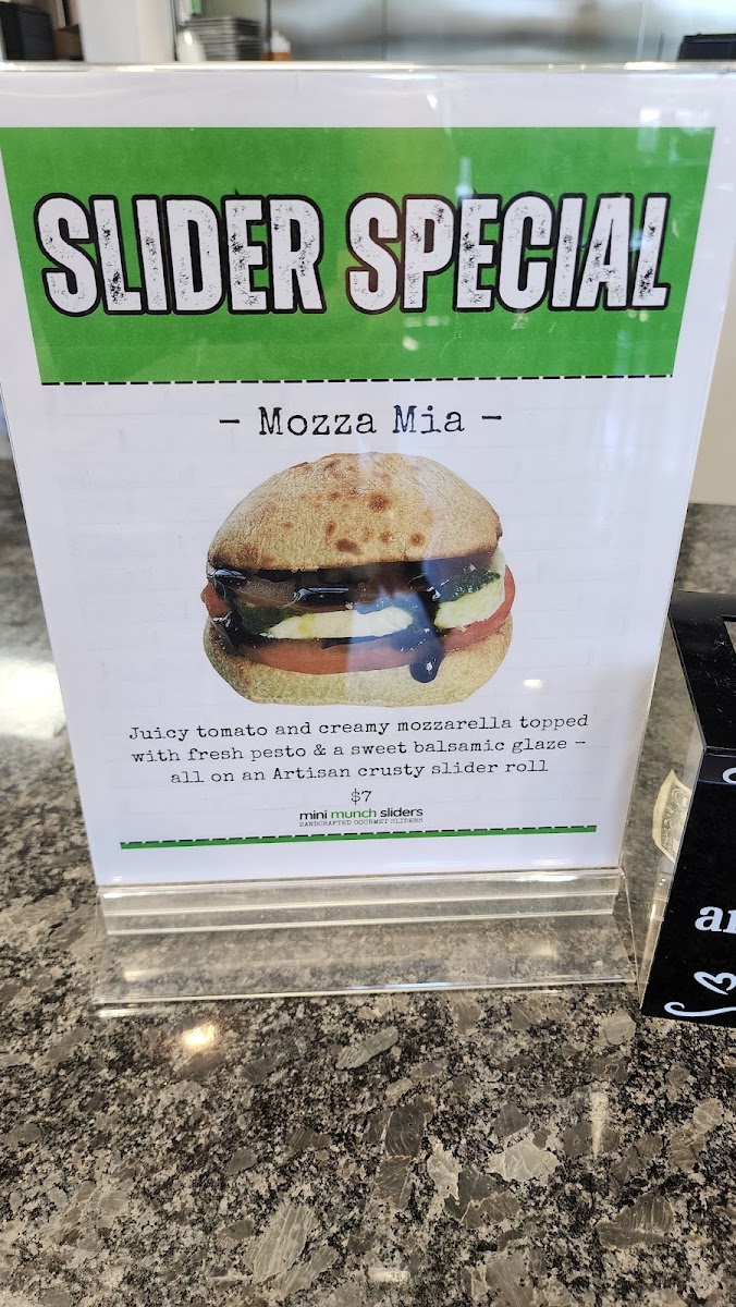 Mini Munch Sliders menu board