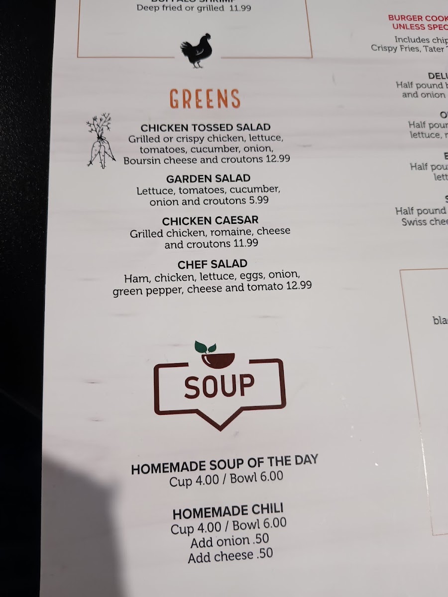 King's Dish menu board