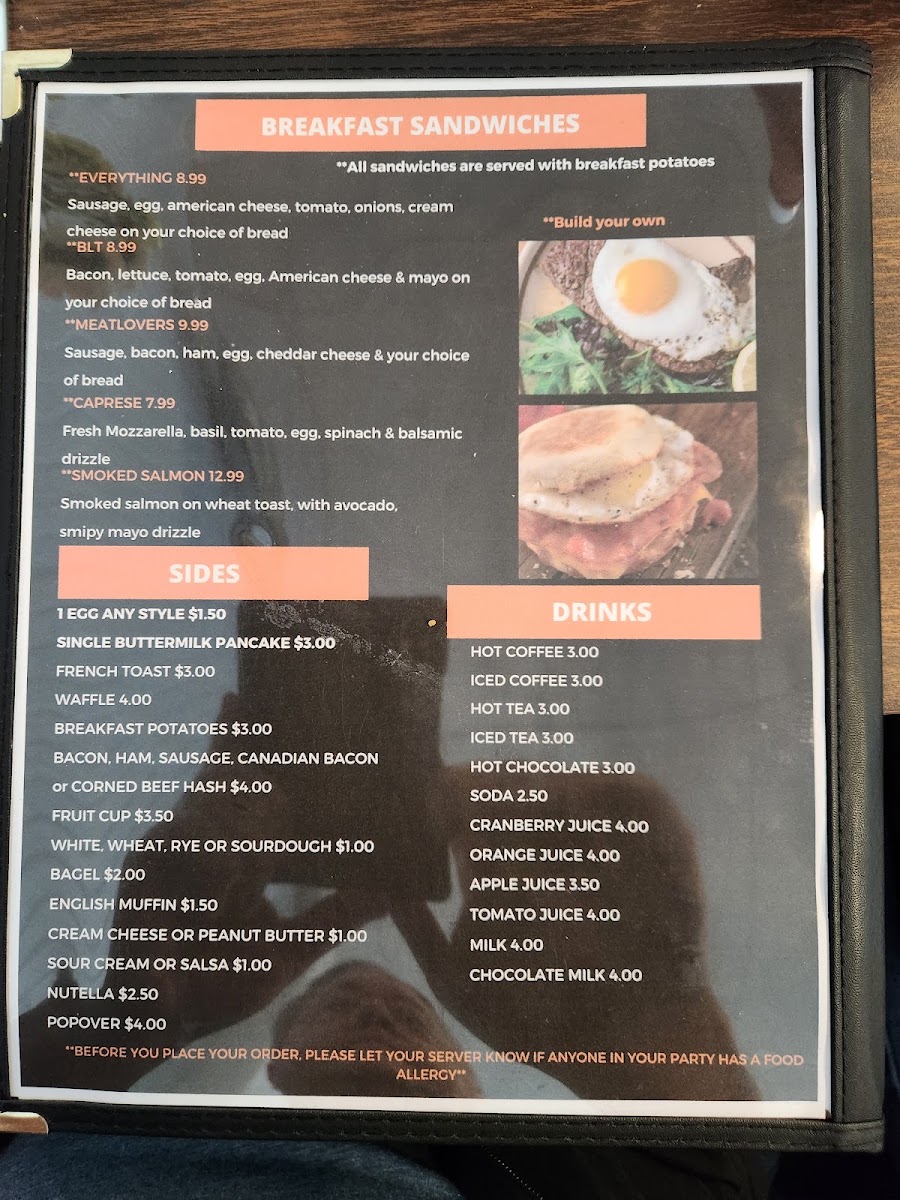 Connect Restaurant menu board