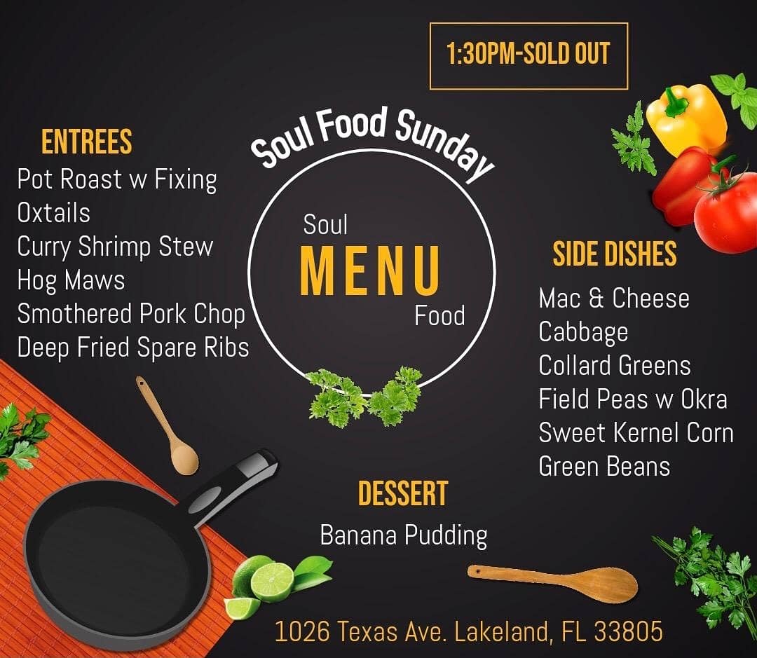 Unique Wings & Thangs menu board