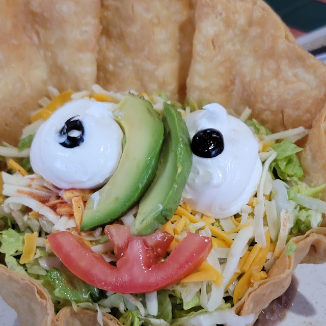 Taco Salad in Crispy Shell