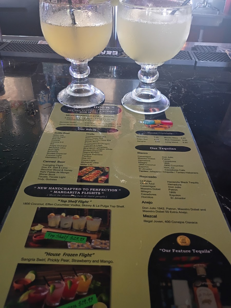 JJ's Taco Shop: Kitchen & Bar North Richland Hills menu board