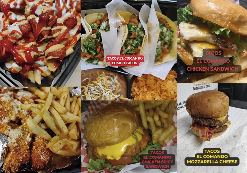 Tacos el Comando menu board