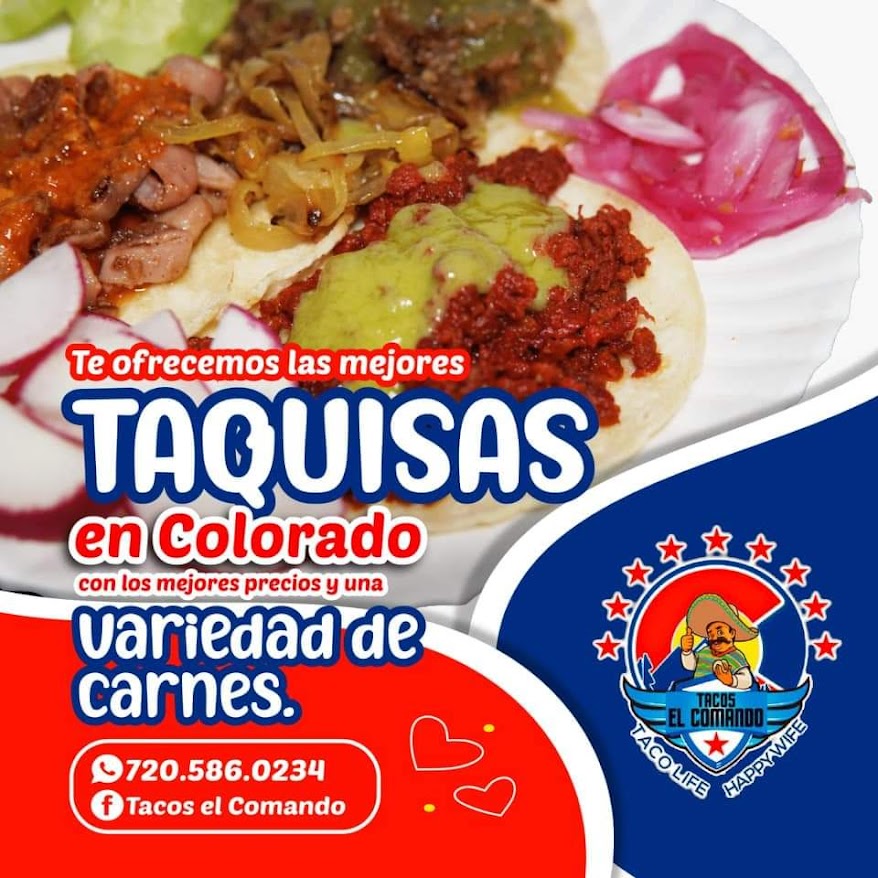 Tacos el Comando menu board