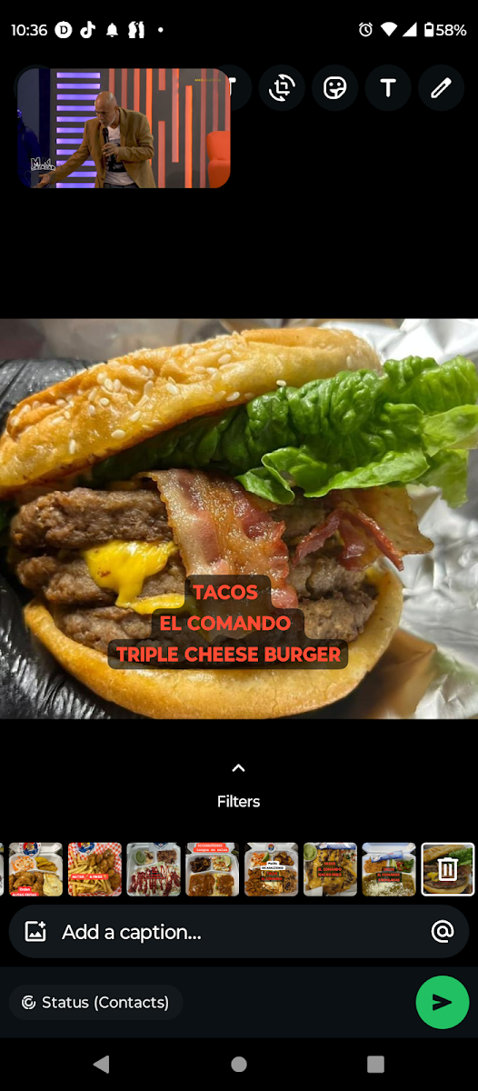 Tacos el Comando menu board