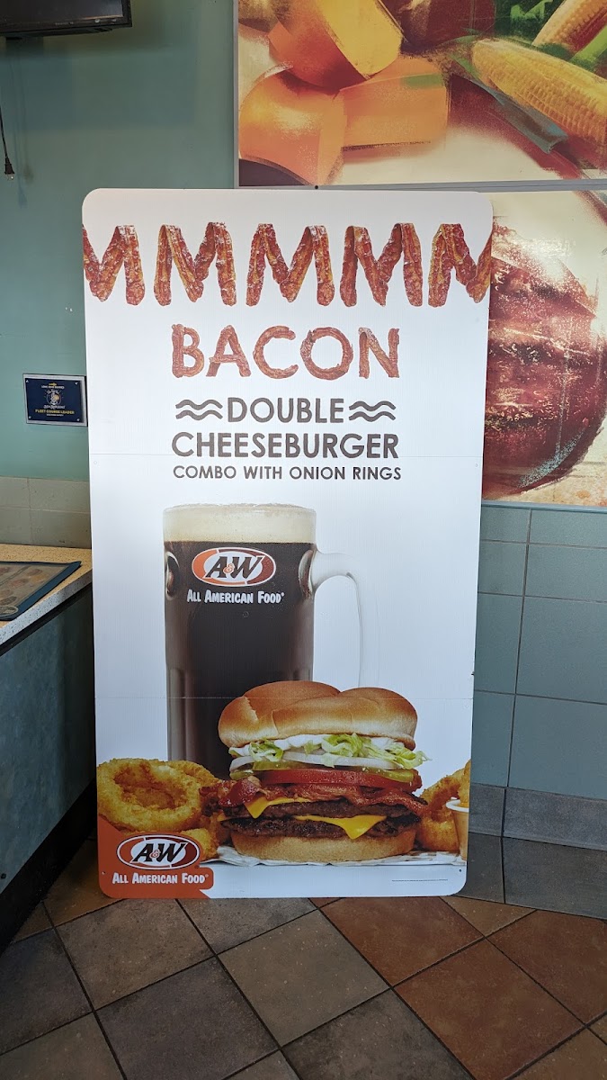 A&W Restaurant menu board