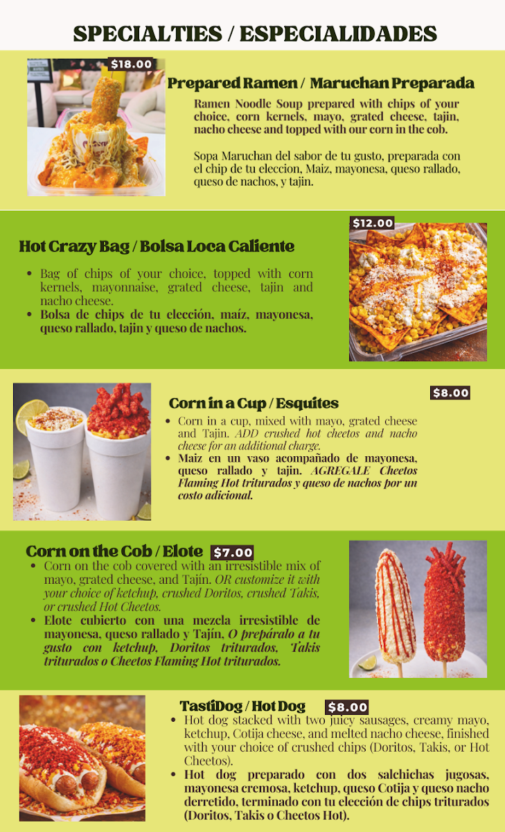 FruiTastik menu board
