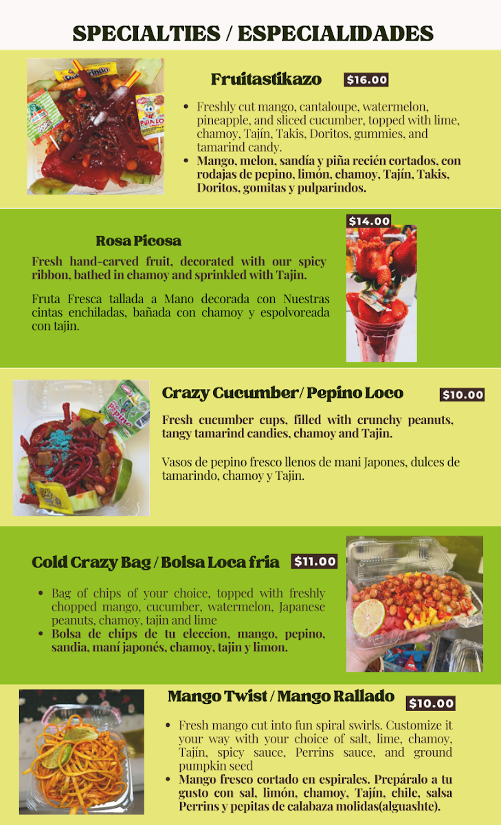 FruiTastik menu board