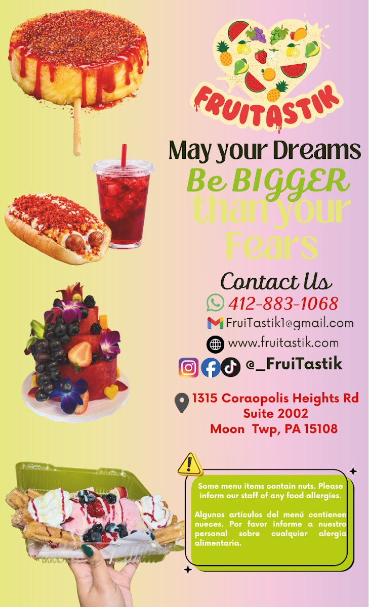 FruiTastik menu board