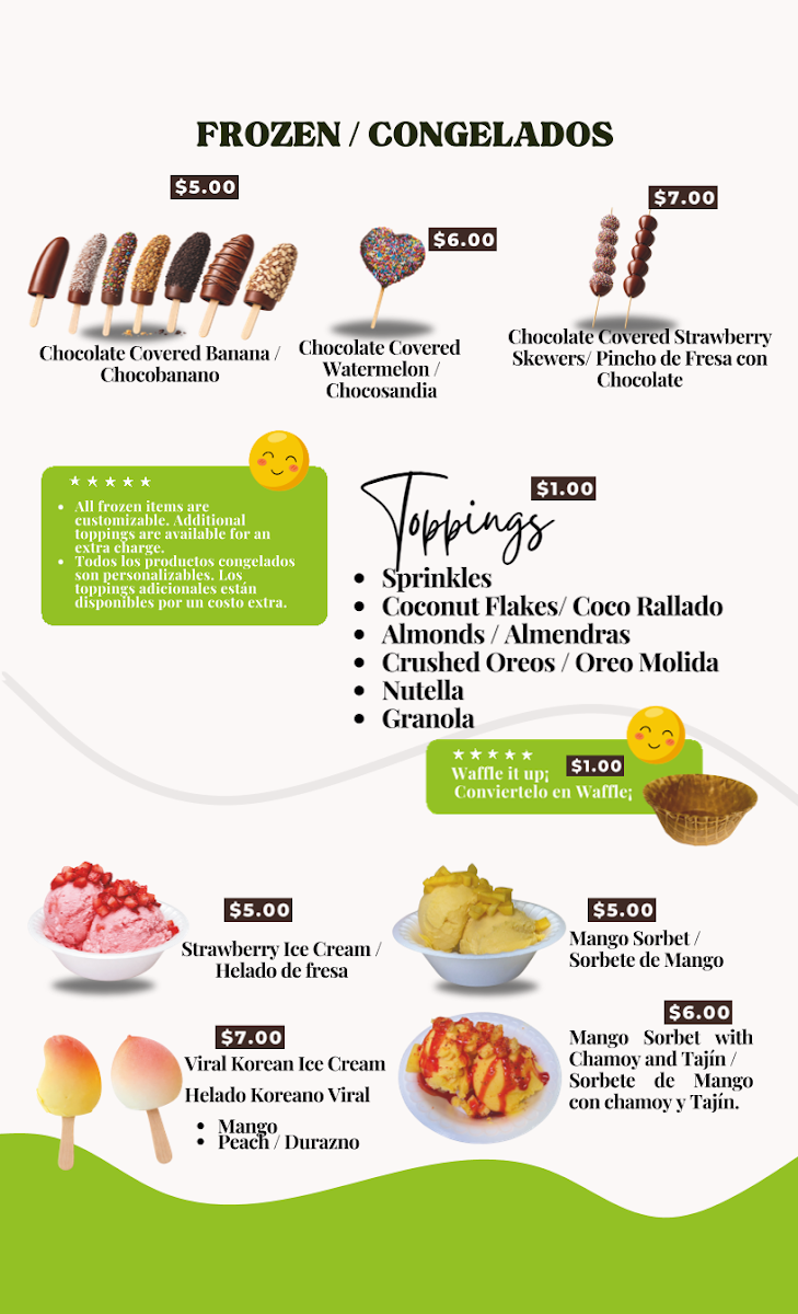 FruiTastik menu board