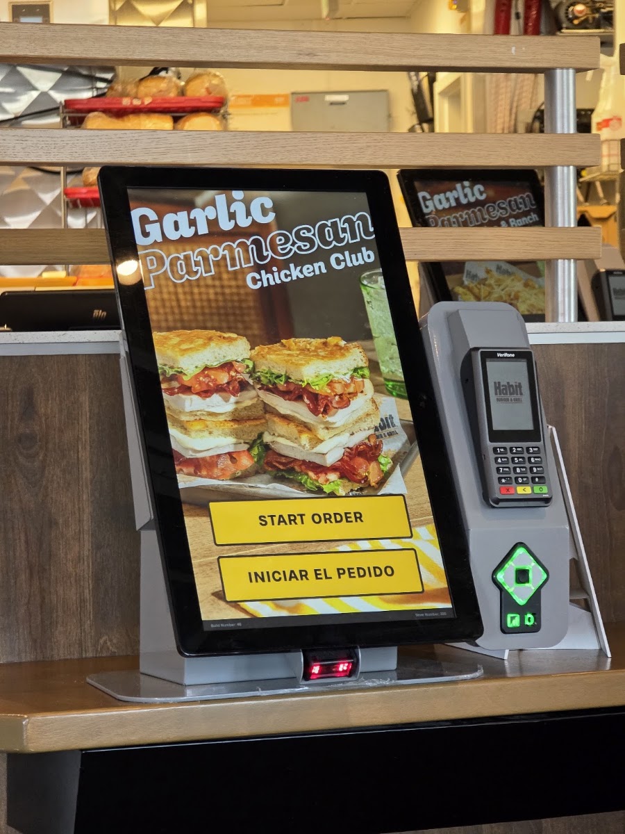 Habit Burger & Grill menu board