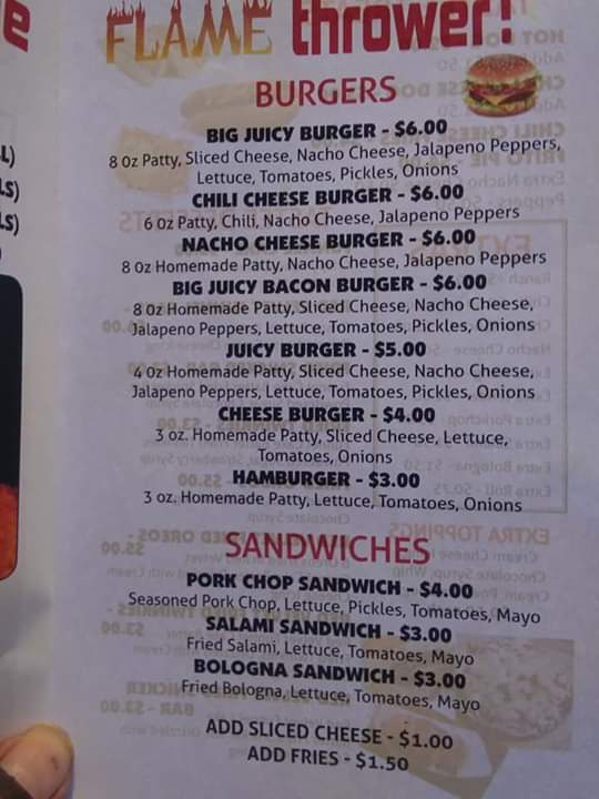 WANGZ & THANGZ menu board