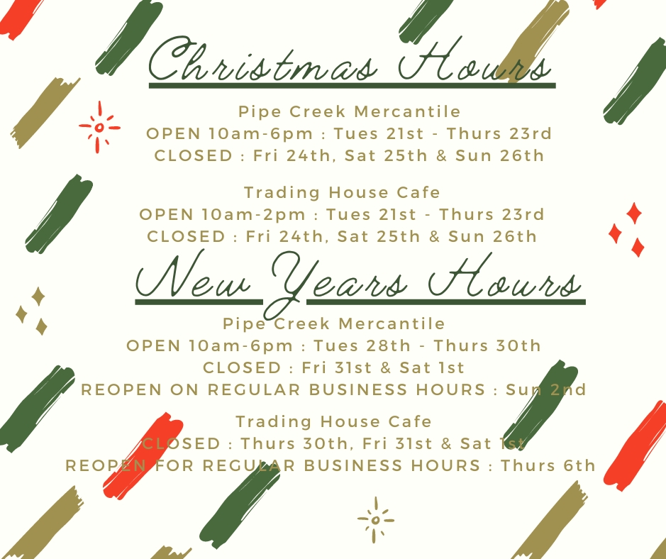 Trading House Cafe menu board