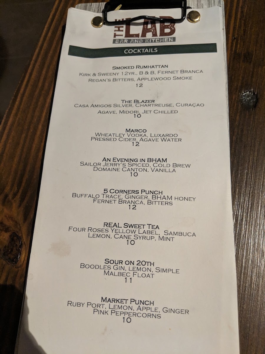 The Market Café menu board