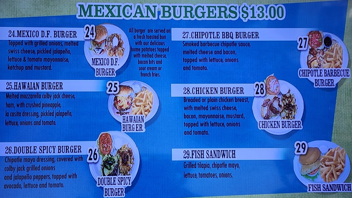 Xochimilco menu board